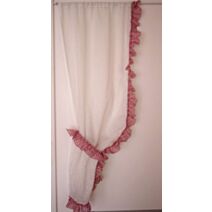 Voilage Bonne femme Kaolin Bebe Torchon Standard 75x160cm Blanc Cassé - LINDER