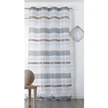 Voilage à oeillets HOLLYWOOD 140x255 cm Gris