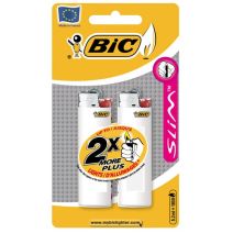 2 Briquets slim blanc - BIC