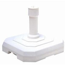 Pied de parasol béton 25kg 43,5x43,5x34cm blanc - EDA