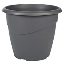 Pot non percé marina D25cm 6L gris anthracite - EDA