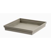 Soucoupe carré Toscane 32,6 x 32,6 x 4,9 cm taupe - EDA