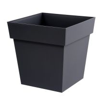 Pot carré Toscane 38L gris anthracite - EDA