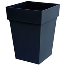 Pot carré mi-haut Toscane 51L 39x39x53cm gris anthracite - EDA