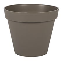 Pot rond TOSCANE diamètre 25cm EDA 6L Taupe