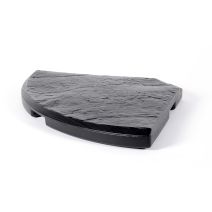 Dalle béton pour pied de parasol 18 kg ardoise décor pierre - EDA PLASTIQUES