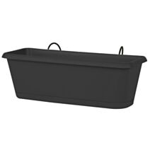 Jardinière CHORUS 50 cm anthracite + support - EDA