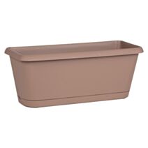 Jardinière chorus 40 cm avec plateau clipsé taupe