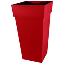 Pot carré Toscane XXL 43,3x43,3x80cm rouge - EDA