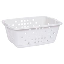 Corbeille À Linge Prima EDA Dim. 62 X 44,4 X 24,8 Cm Design Elegant Coloris Blanc Cérusé 46L EDA