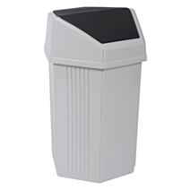 Fourre tout blanc cérusé - trappe anthracite 25l