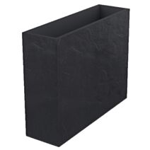 Bac à fleurs muret 100 cm gris anthracite Volcania - EDA