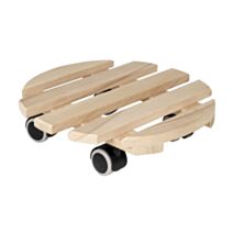 Support à roulettes rond D30cm en hêtre - EDA