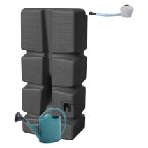 Récupérateur eau de pluie + collecteur 310L noir - EDA