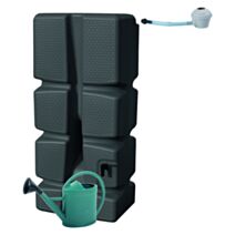 Récupérateur eau de pluie + collecteur 310L noir - EDA