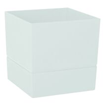 Pot pour plantes Aquaduo 14,3x14,3cm 1,8L réserve 0,6L Ivoire - EDA