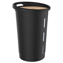 Coffre à granulés 38L noir + couvercle - EDA