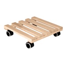 Supports à roulettes carrées 40 cm Hêtre - EDA