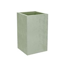 Pot de fleurs carré haut Basalt'Up 30x30cm vert amande - POETIC