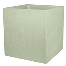 Pot de fleurs carré Basalt Vert amande 39,5x39,5x43,5cm - POETIC