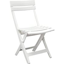 Chaise de jardin pliante Miami Tonus blanche - GROSFILLEX
