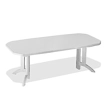Table de jardin Vega 220 x 100 cm blanche - GROSFILLEX