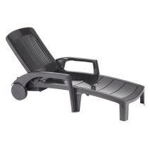 2 bains de soleil résine Fidji gris anthracite - GROSFILLEX