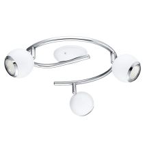 Réglette 3 spots bimeda blanc gu10 LED - EGLO