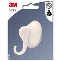 Ventouse à visser 1 crochet blanc repositionnable - 3M