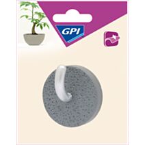 Crochet béton rond adhésif gris foncé - GPI
