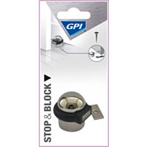 Butée dôme aimant inox chrome Ø38xh38mm - GPI