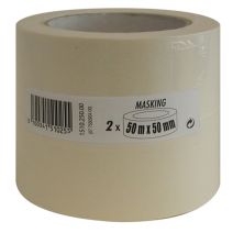 Lot de 2 adhésifs de masquage lisse 25 m x 48 mm beige - SCOTCH