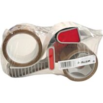 Lot de 3 adhésifs + dévidoir Havane 50 m x 48 mm - INVENTIV