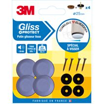 Gliss & protect à visser gris ∅25mm - 3M