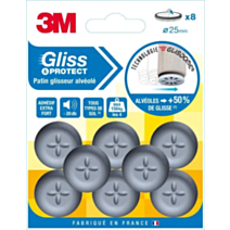 Patin glisseur adhésif alvéolé Ø25mm - 3M