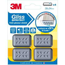 Patin glisseur alvéolé 35x24mm - 3M