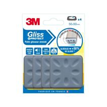 Patin glisseur alvéolé 50x50mm - 3M