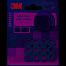 Lot de 24 rondelles en plastique haute densité spécial gonds de portes - 3M