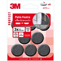 Patin feutre bi-matière rond Ø25mm