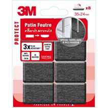 Patin feutre bi-matière 35x24mm - 3M