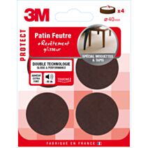 Patin feutre adhésif Ø40mm - 3M