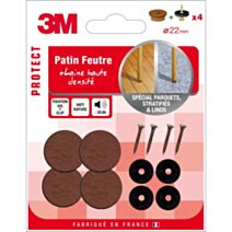 Patin feutre à visser Ø22mm - 3M