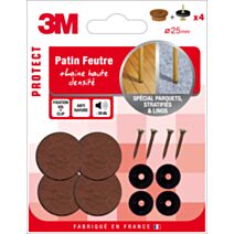 Patin feutre à visser Ø25mm - 3M