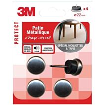 Patin métallique Ø22mm - 3M