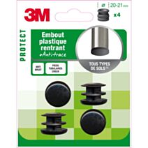 Embout plastique rond Ø20-21mm - 3M
