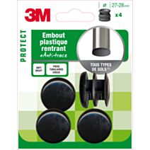 Embout plastique rond Ø27-28mm - 3M