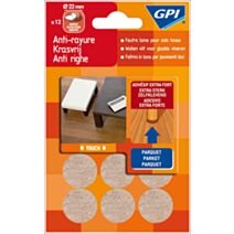 patin feutre laine adhésif beige ø22mm - GPI