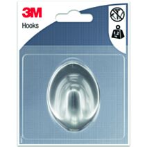 Crochet adhésif ovale grand modèle gris - 3M