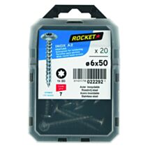 20 vis de penture Inox A2 6x50- ROCKET