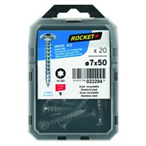 20 vis de penture Inox A2 7x50 - ROCKET